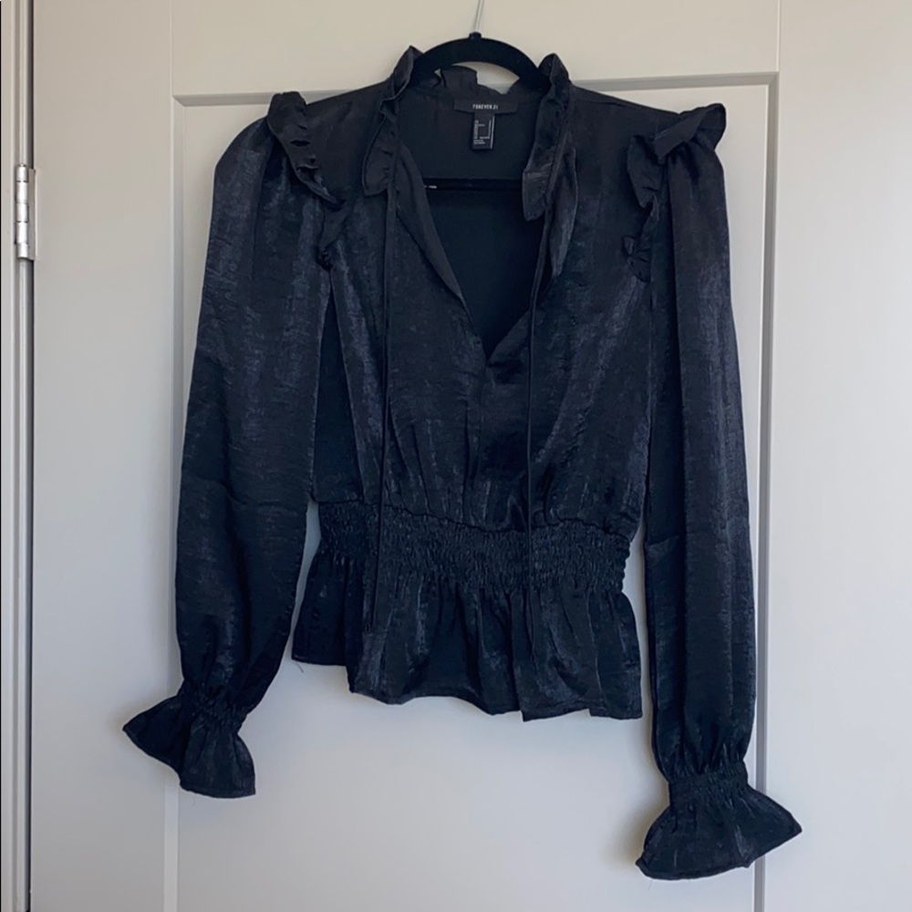 Black Peplum Top